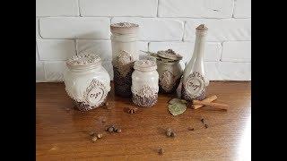 Не выбрасываем пустые стеклянные банки!!! DIY.  Spice jars decor.