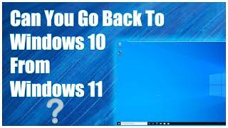 How to Downgrade Windows 11 to Windows 10