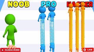 NOOB vs PRO vs HACKER In Toy Spring Man #toyspringman#games #mobilegames