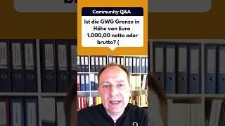 Geringwertige Wirtschaftsgüter Grenze - GWG Österreich