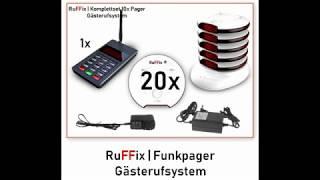 RuFFix ® das Original | Gästeruf System V2 | 20x Funkpager | 1x Sendeeinheit