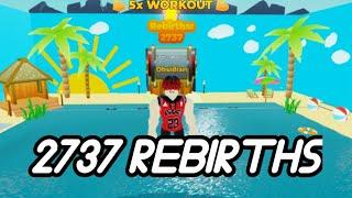 2737 Rebirths in roblox Strongman Simulator!