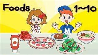 Easy Reading Practice for kids | 80 Foods 1-10