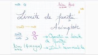 Limite de functii, limite remarcabile - Clasa a XI-a