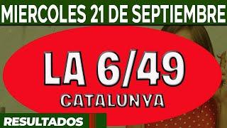 Resultado del sorteo 6-49 del Miércoles 21 de Septiembre del 2022.