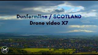 Dunfermline Duloch Park Scotland, drone 4K video.