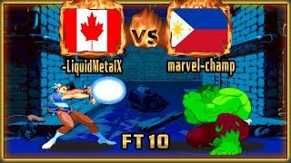 Marvel Super Heroes VS Street Fighter - -LiquidMetalX (CAN) VS (PHL) marvel-champ [Fightcade] [FT10]