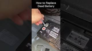 How to Replace Dead Battery on Audi A6 2009 #Shorts