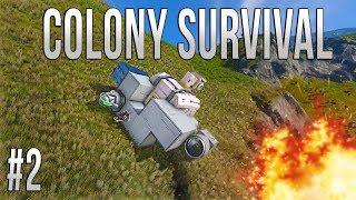 Space Engineers - Colony Survival - Ep #2 - CRASHED SHIP!