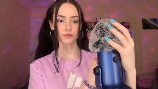 ASMR removing negative energy + positive affirmations & fluffy mic scratching 