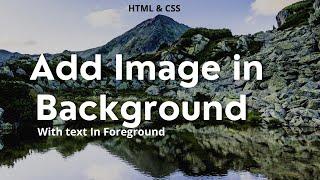 How to Write Text over Image in HTML & CSS | Overlay Text on Image | FrontendDUDE