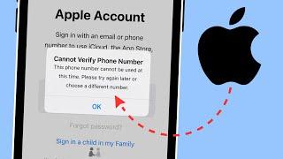 How To Fix Cannot Verify Phone Number This Phone Number Cannot be Used at This Time Apple ID Error