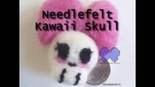 SpeedCraft || Needle-felt Kawaii Skull