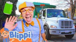 Blippi's Garbage Truck Song | Vehicles for Toddlers | Blippi Educational Videos for Kids