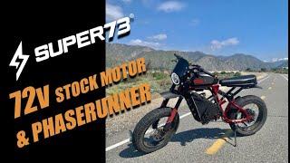 Super73 RX with 72v battery and phaserunner controller day 1 test ride ebike experiment 37mph