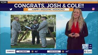 KOIN 6 Meteorologist Josh Cozart gets married