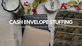 Cash Envelope Stuffing | $617 | November No. 2 | Unboxing KraftedByKoko's Doggie Bag Bundle!