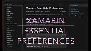 Xamarin Essentials Preferences