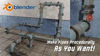 Geometry Nodes Pipes in Blender [Free DL Link in Description]