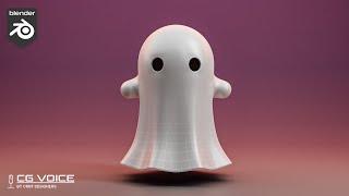 how to model Halloween Ghost in blender _ blender modeling