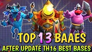 AFTER UPDATE! TOP 13 New TH16 Bases + Link 2024  | BEST TH16 WAR/LEGEND/CWL BASE LINK - COC 