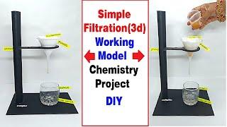 simple filtration(3d) working model - chemistry project - science exhibition - diy | craftpiller