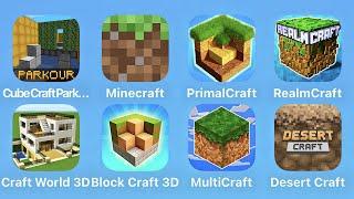 Cube Craft Parkour, Minecraft, PrimalCraft, RealmCraft, Craft World, Block Craft 3D, MultiCraft