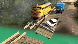 Cars vs Broken Bridges - BeamNG Drive -  Long Video SPECIAL