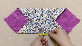 How To Make Origami Pouch Bag | Beginners Sewing Project Simple And EASY