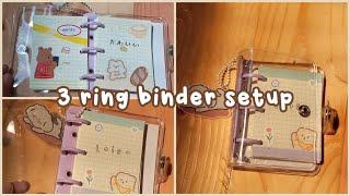 unboxing A7 mini 3 ring binder + setup • cute theme  | loisdvlynn