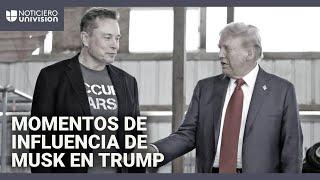 Tres momentos que muestran la influencia de Elon Musk en el gobierno de Donald Trump