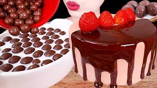 ASMR MUKBANG｜MALTESERS CHOCOLATE WHIPPED CREAM CAKE 몰티져스 초콜릿 케이크 EATING SOUNDS 디저트먹방