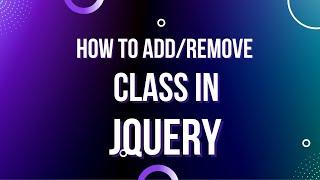 How to add and remove class using Jquery | Add remove active class on click Jquery | Jquery tutorial