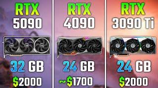 RTX 5090 vs RTX 4090 vs RTX 3090 Ti | Test in 7 Games