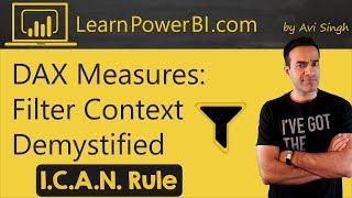 DAX Measures: Filter Context Explained in Simple Terms using the I.C.A.N. Principle