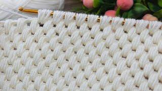 wow.. very easy crochet tunisian baby blanket model explanation