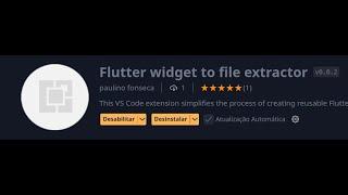 Who to use Flutter widget to file extractor vscode extension