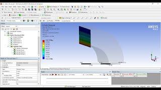 Ansys structural analysis tutorial - Plane strain conditions (3D)