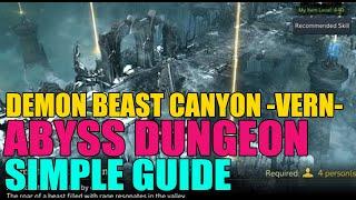 Demon Beast Canyon Abyss Dungeon Guide (Vern) 3 Gunlancer 1 Blade Walkthrough Lost Ark