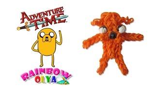 ДЖЕЙК - ВРЕМЯ ПРИКЛЮЧЕНИЙ из резинок на рогатке без станка | Jake Adventure Time Rainbow Loom