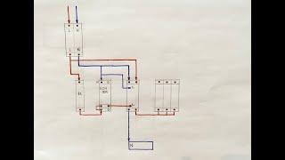 Схема подключения реле задержки времени Hager EZN001 + контактор. Электрик Киев. Сборка электрощита.