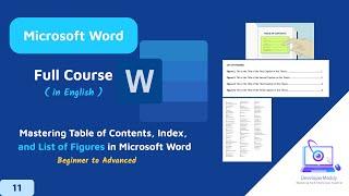 Mastering Table of Contents, Index, and List of Figures in Microsoft Word | Beginner to Advanced