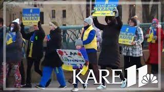 Minnesotans and Ukrainians march for Ukraine after tense Oval Office debate