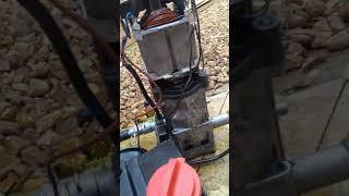 Pressure washer electric motor sparks at the brushes