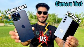 iPhone 14 Pro Max vs Samsung Z Fold 5 Full Camera Test  iphone vs Samsung  Full review!