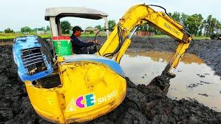 VIDEO MÁY XÚC MINI SUMITOMO MÚC ĐẤT, ĐÀO AO NUÔI CÁ CÙNG NHẠC REMIX SÔI ĐỘNG - Mini Excavator Video