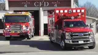 Concord, NH Fire Department *BRAND NEW* Ambulance 4 & Engine 4 Responding