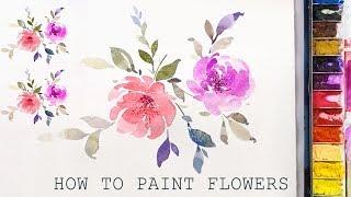 Learn how to paint Flowers with watercolors | Jay Lee