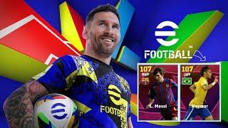 eFootball 2025 Official Gameplay  New Young Messi, Neymar | Rain & Snow