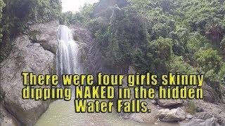 There were four girls skinny dipping naked in the Hidden Waterfalls